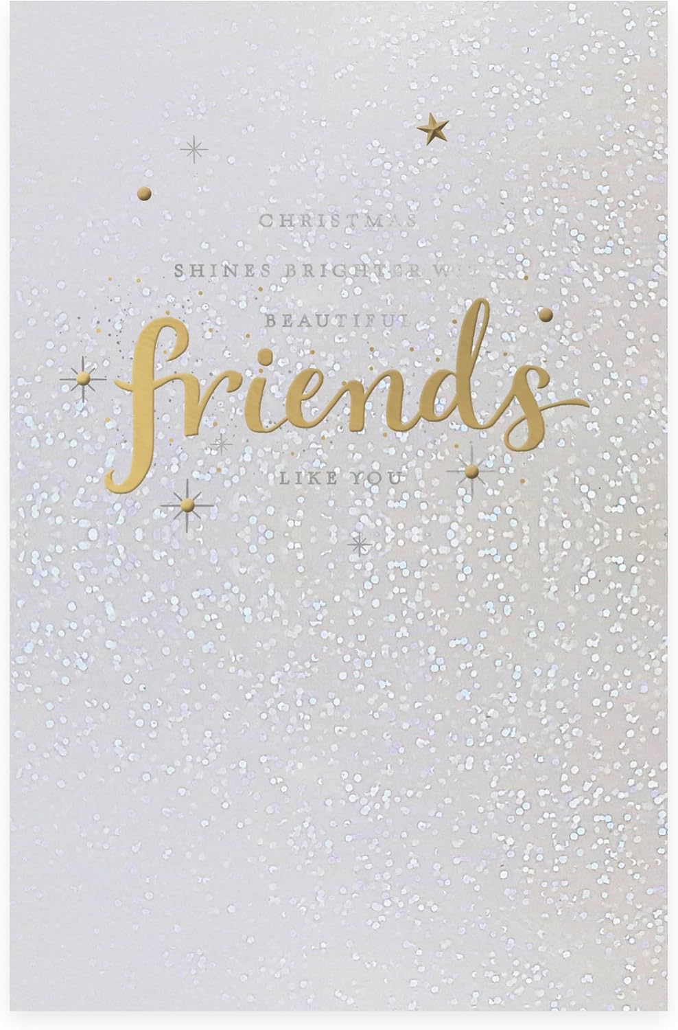 Stars Design Friends Christmas Card