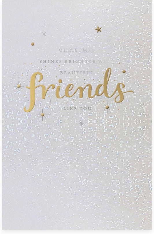 Stars Design Friends Christmas Card