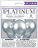 Pack of 6 Silver Platinum 11" Latex Balloons