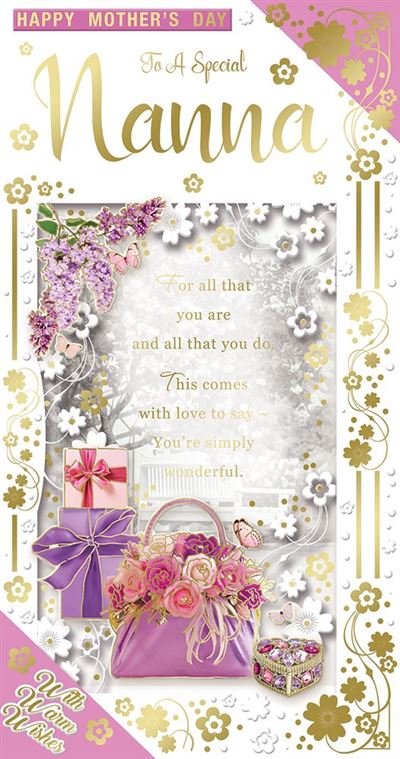 To A Special Nanna Sentimental Verse Mother's Day Card
