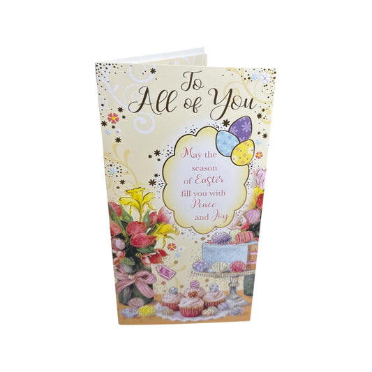 To All Of You Cupcake and Eggs Design Easter Card