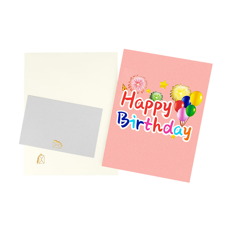 Balloons & Bliss Colorful 3D Pop Up Birthday Card