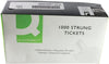 Pack of 1000 White Strung Ticket 30x21mm
