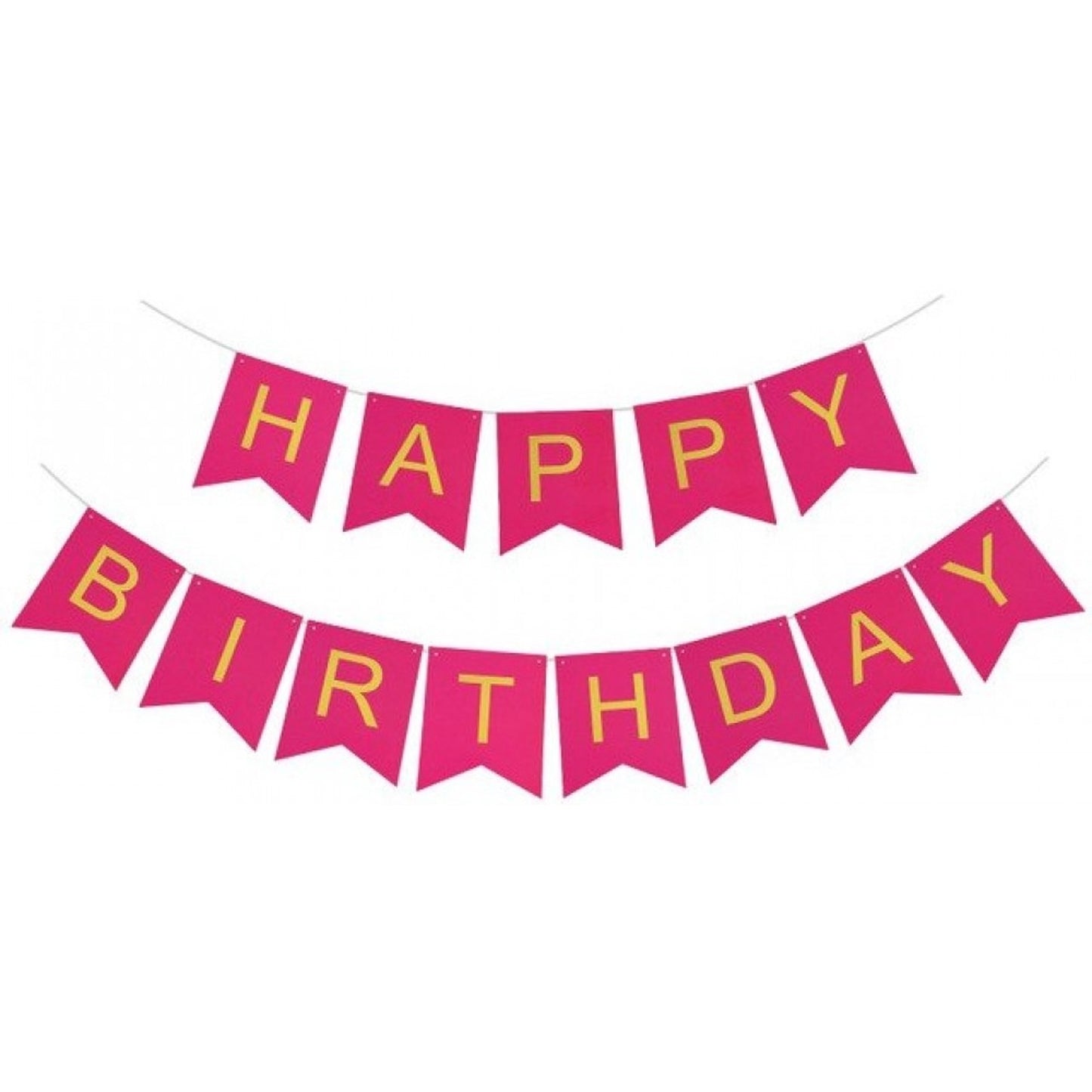 Happy Birthday Party Banner Rose Red