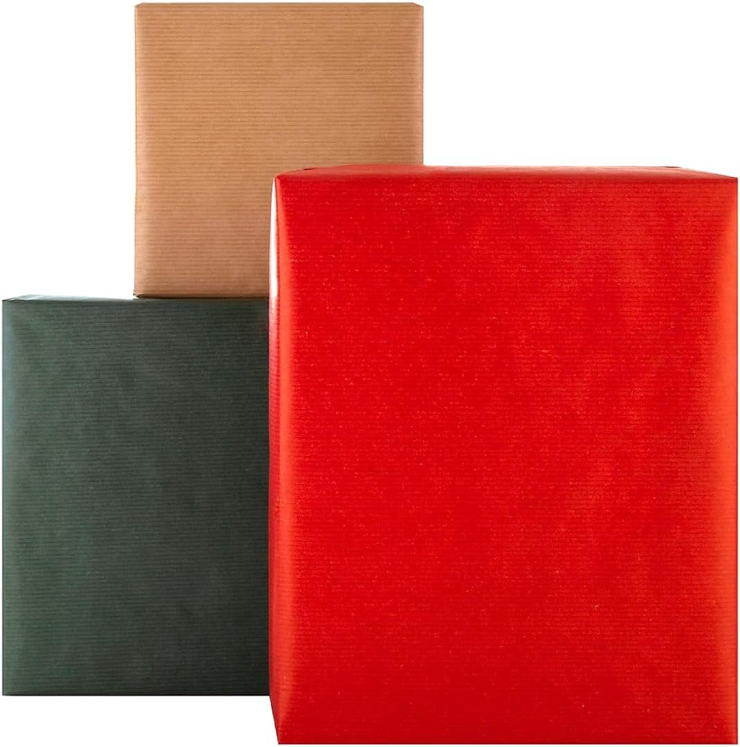 Single Ribbed Kraft Wrapping Paper Roll 2m x 69cm