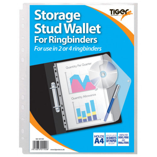5 x A4 RingBinder Stud Wallet