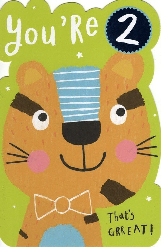 Boys Happy 2nd Birthday Greeting Card Children's Greetings Cards 