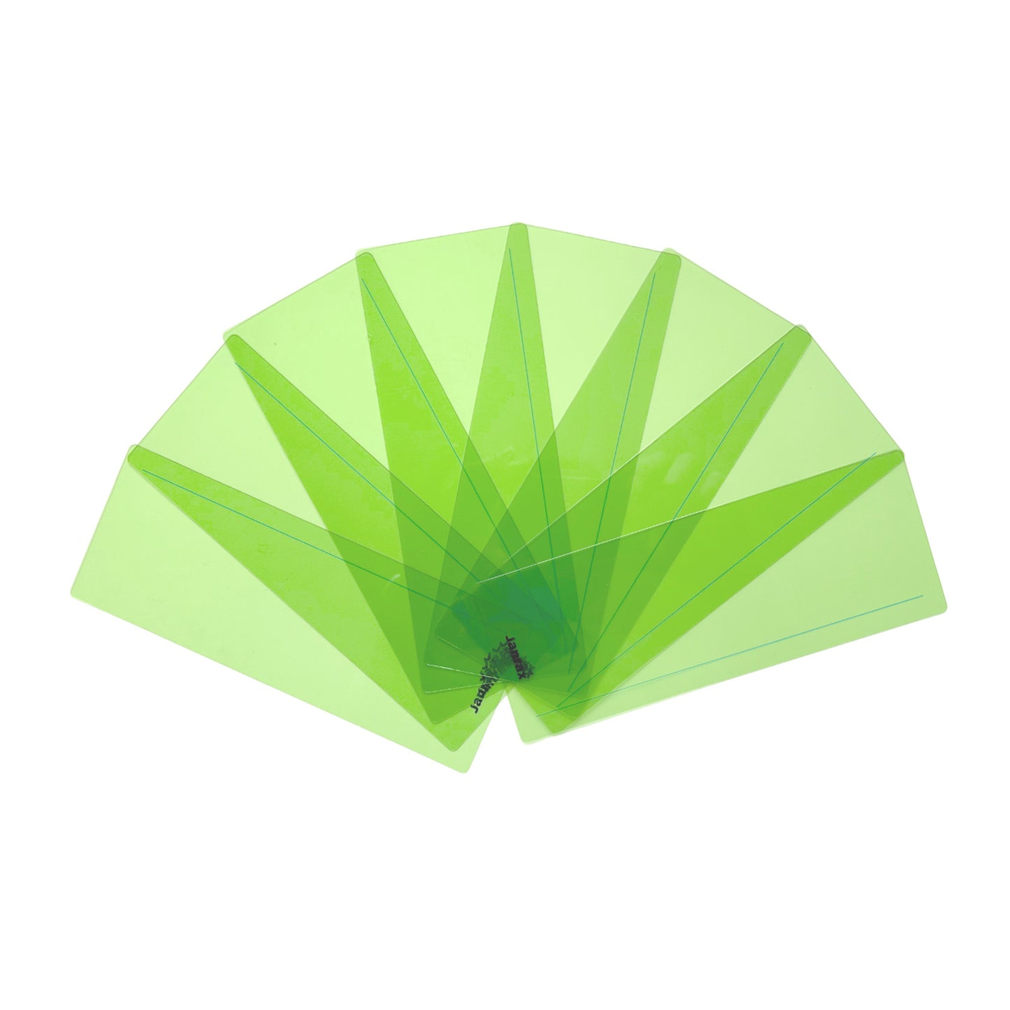 Pack of 24 Light Green 210x80mm Dyslexia Overlay Reading Strips – PET Material, Rounded Corners