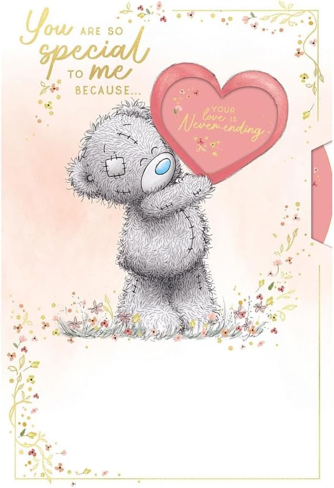 Bear Holding Up Heart Handmade Mother's Day Card