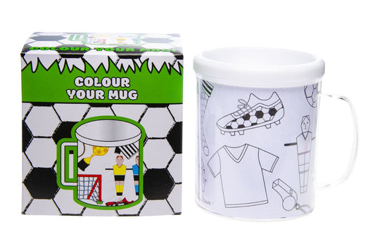 Football Theme Color Your Own Mug