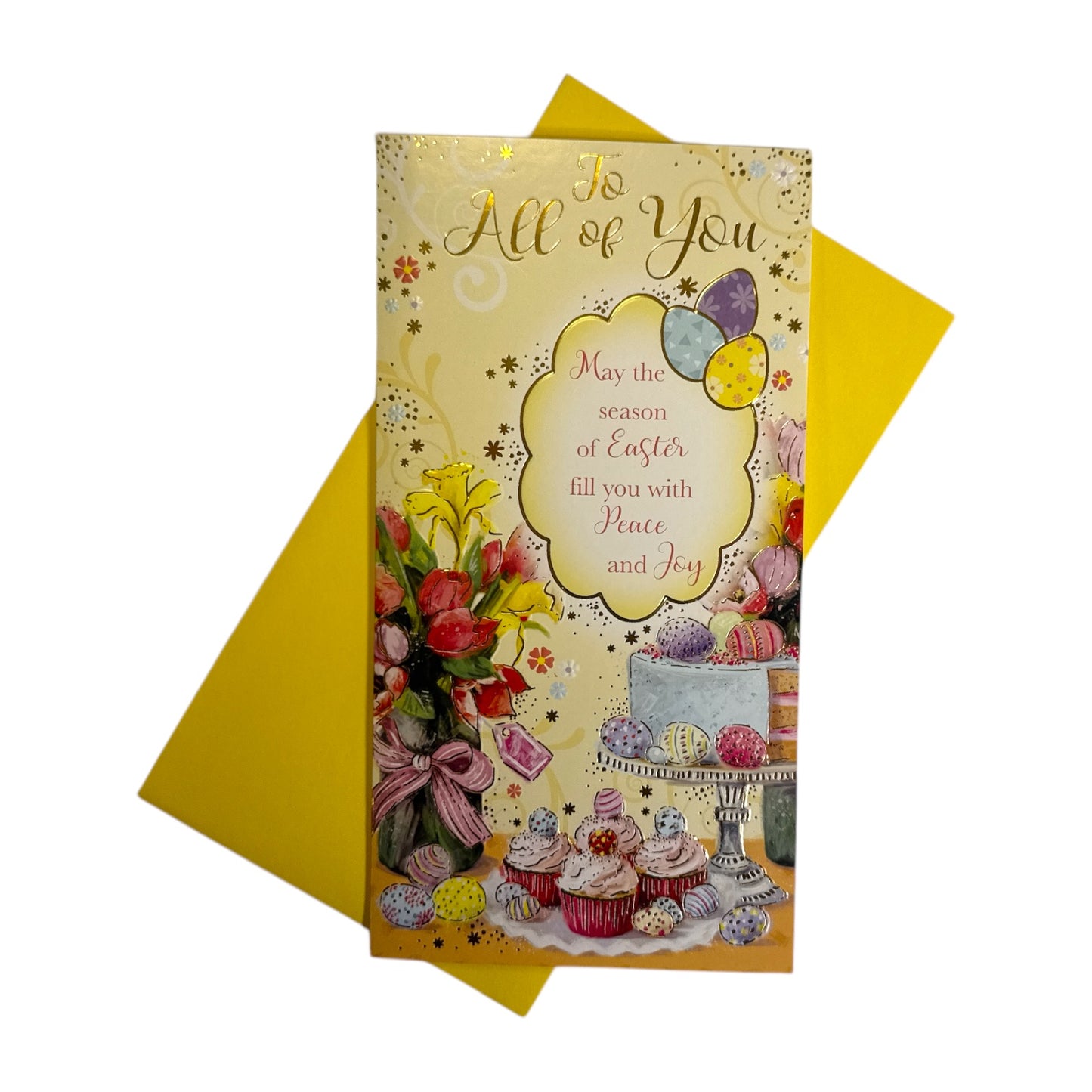 To All Of You Cupcake and Eggs Design Easter Card