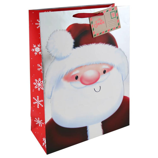 Christmas Santa Foil Extra Large Gift Bag