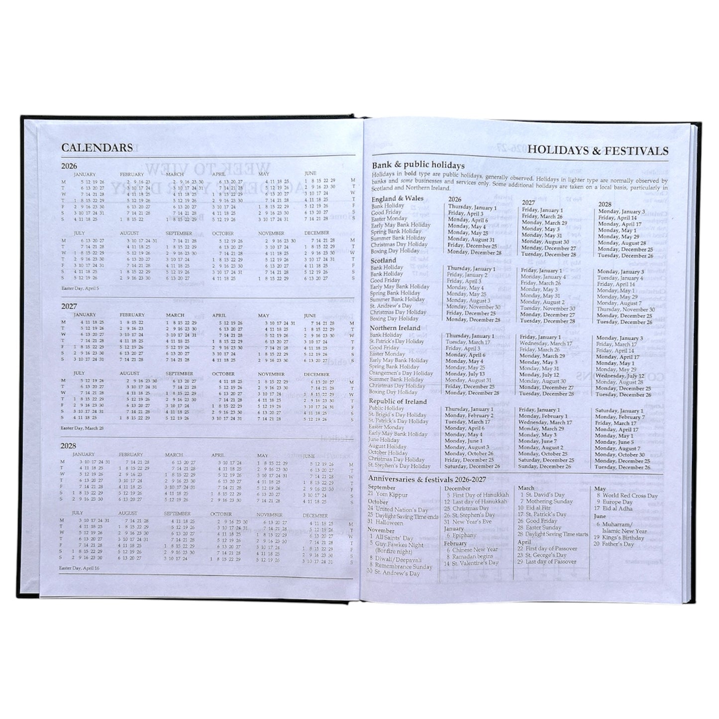 Janrax 2026-2027 A4 Week To View Burgundy Academic Diary