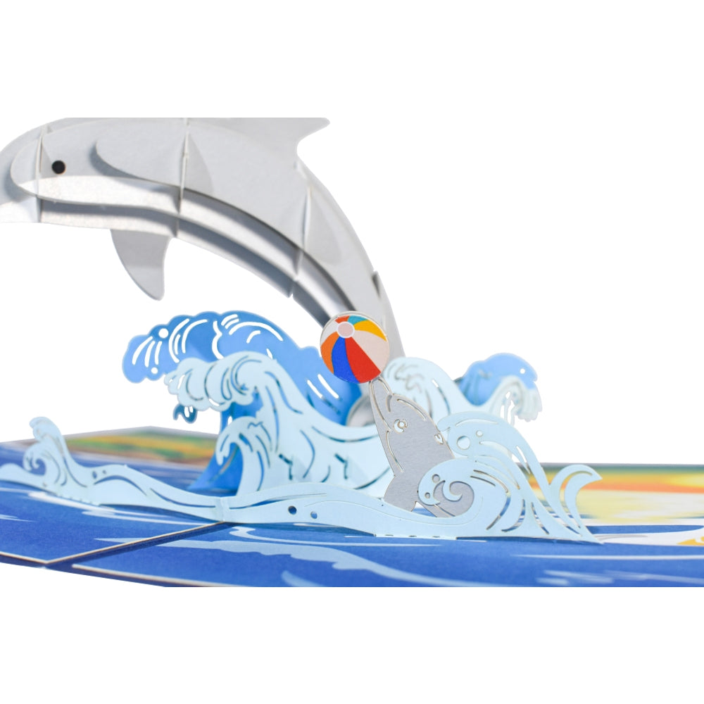 Dolphin Ocean Leap 3D Pop Up Greeting Card
