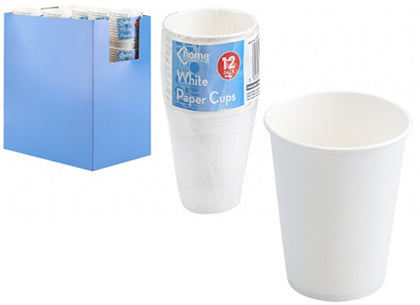 Pack of 12 9oz White Paper Cups