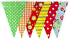 Multicoloured Shabby Chic Vintage Print Bunting 10m with 20 Pennants