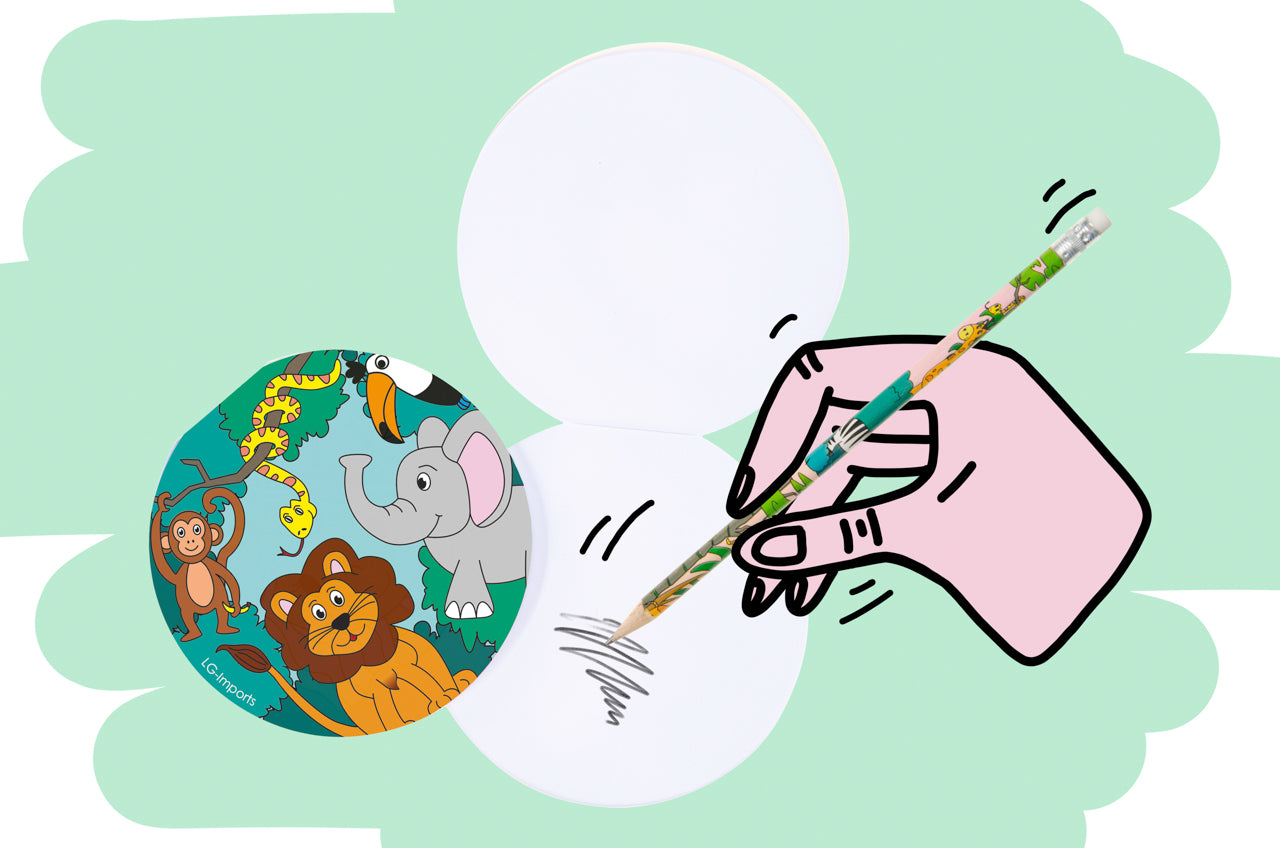 Single Round Wild Animals Design Notebook 8cm