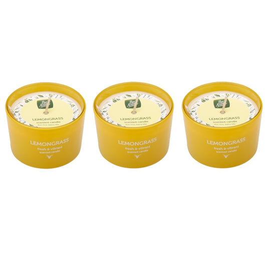 Pack of 3 Pan Aroma Lemongrass Scented Jar Candles 85g
