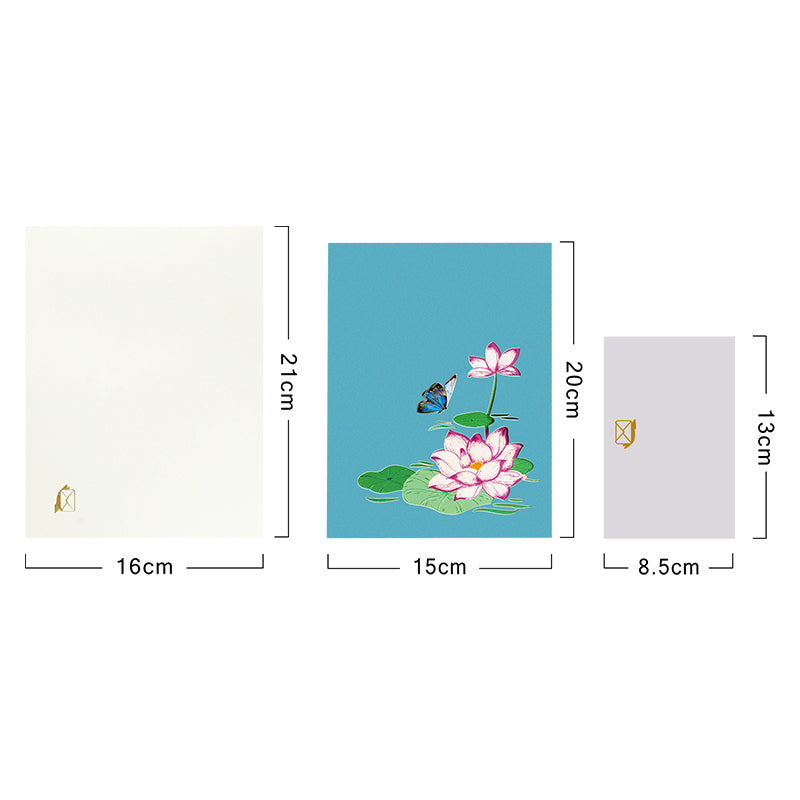 Floating Grace Pink Lotus Pop Up Greeting Card