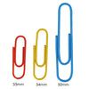 Pack of 100 Assorted Coloured 50mm Paper Clips