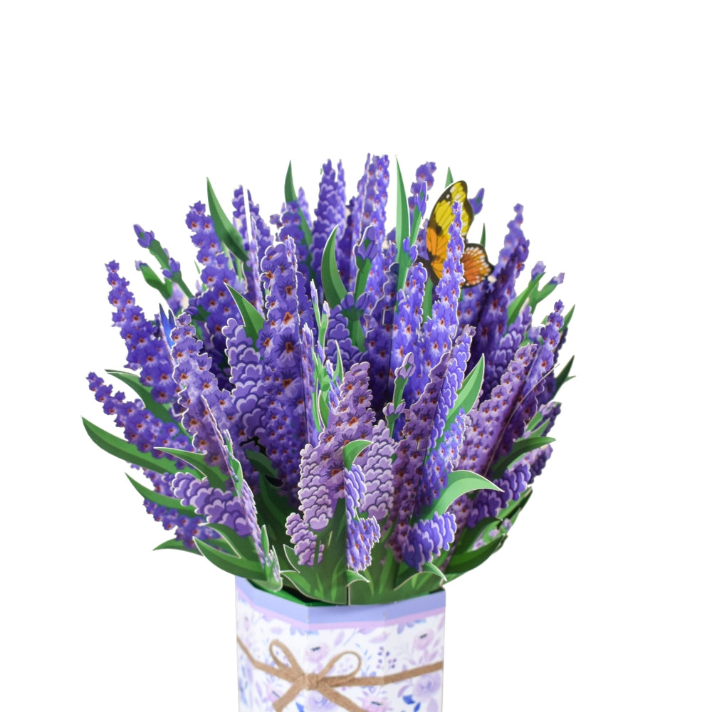 Purple Charm Bouquet 3D Pop-Up Greeting Card - Mother's Day Thank You Birthday