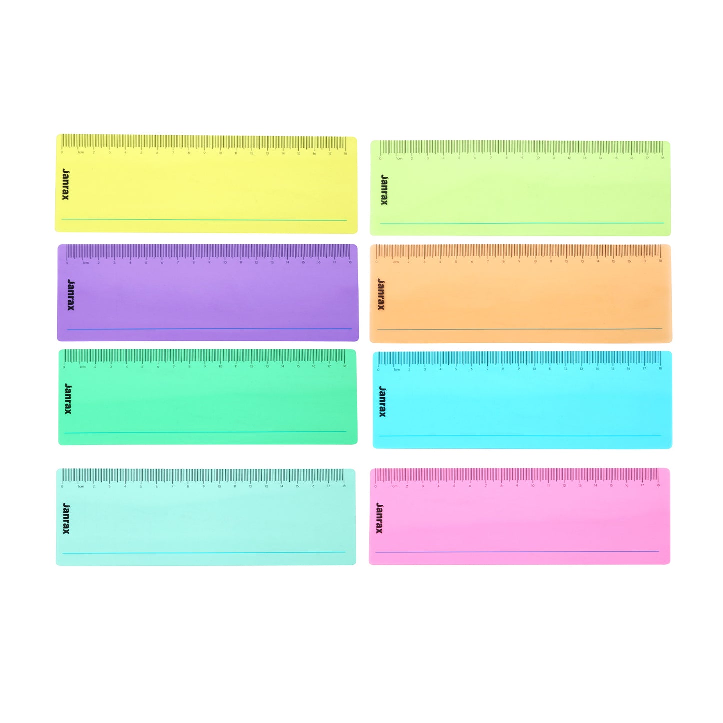 Pack of 24 Assorted Coloured 191x70mm Dyslexia Overlay Reading Rulers – PET Material, Rounded Corners
