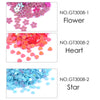 Pack of 12 Assorted Colors Cosmetic Puff Star Shape Glitter 7g