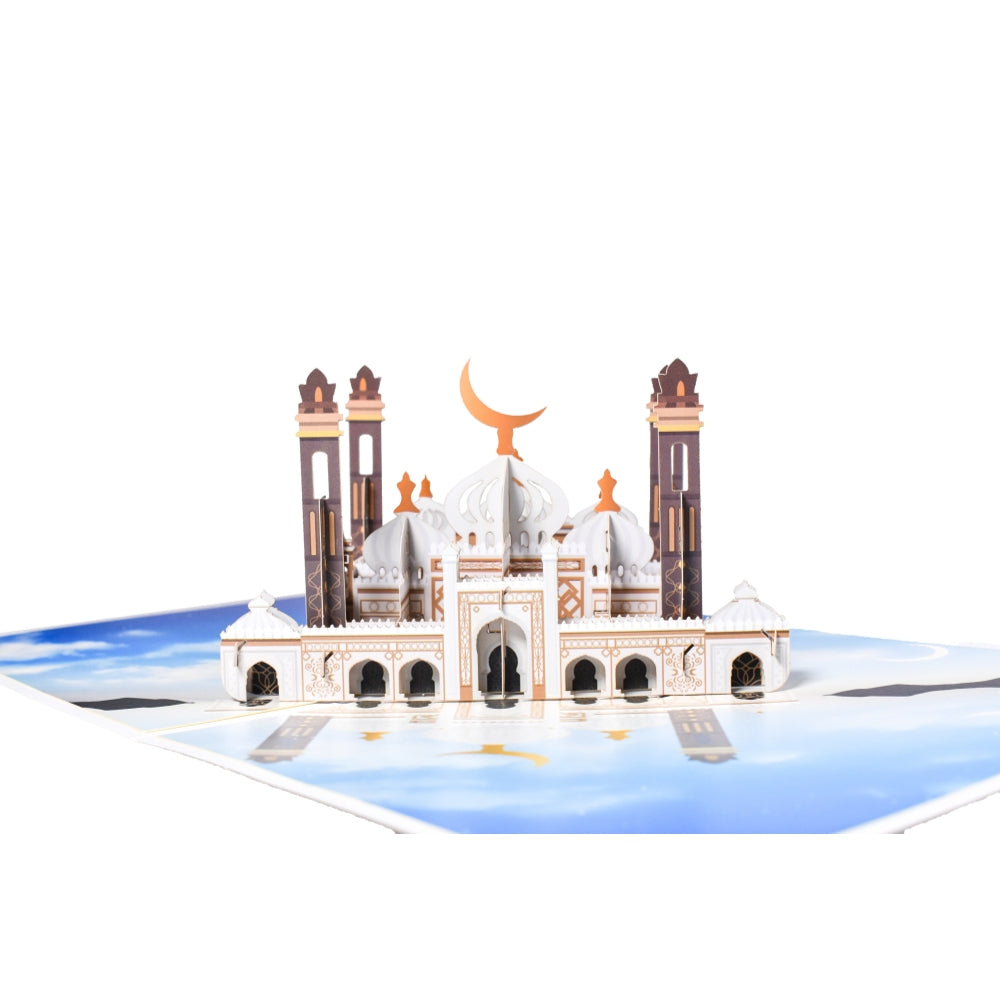 Eid & Ramadan Moonlit Minarets 3D Pop-Up Greeting Card