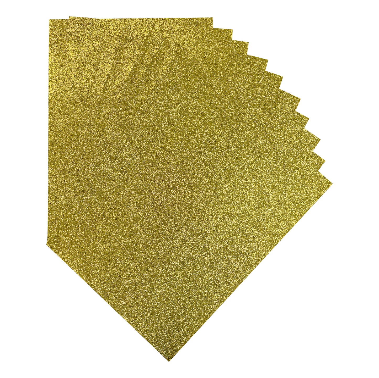 Pack of 10 A4 Yellow Coloured Glitter Card 230gsm Sheets