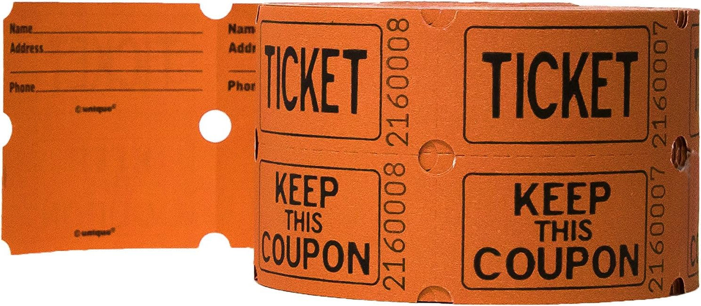 Pack of 500 Double Admission Ticket Roll 