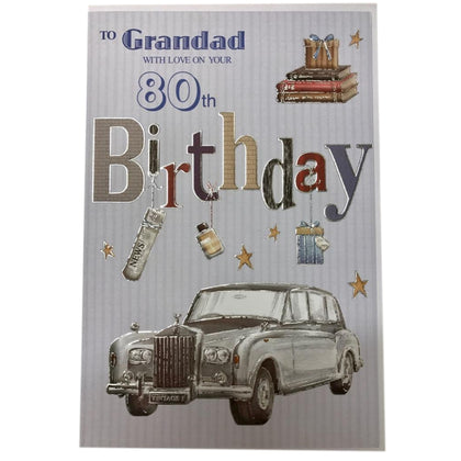 To Grandad With Love On Your 80th Birthday card