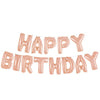 Rose Gold Happy Birthday Foil Letter Balloon Banner Kit, 14"