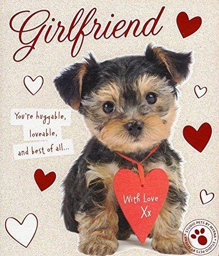 Girlfriend Cute Puppy Dog Valentine's Day Greeting Card Studio Pets Cards 