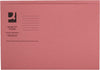 Pack of 100 Mediumweight 250gsm Foolscap Pink Square Cut Folders