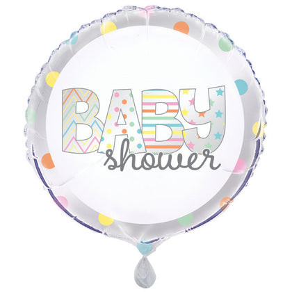 Colorful Baby Shower Round Foil Balloon 18