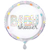 Colorful Baby Shower Round Foil Balloon 18"