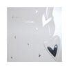 Pack of 5 Luxury White Wedding Evening Invitations with Hearts & Pearlised Edge