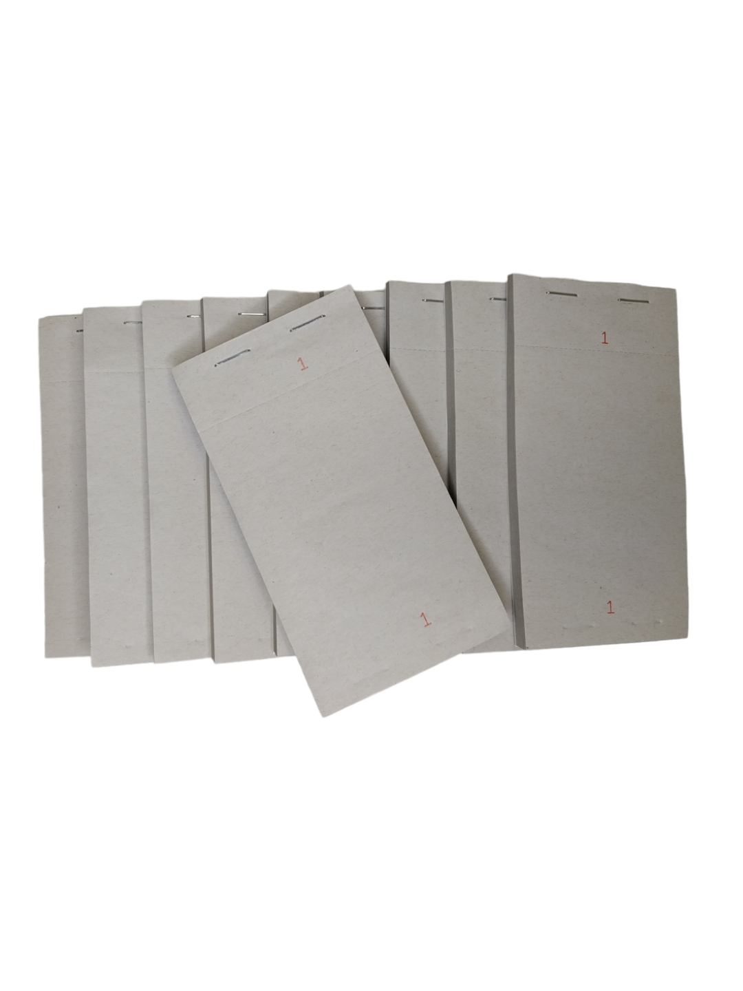 Pack of 10 76mm x 140mm Plain White Numbered Service Pads– Choice Wholesale