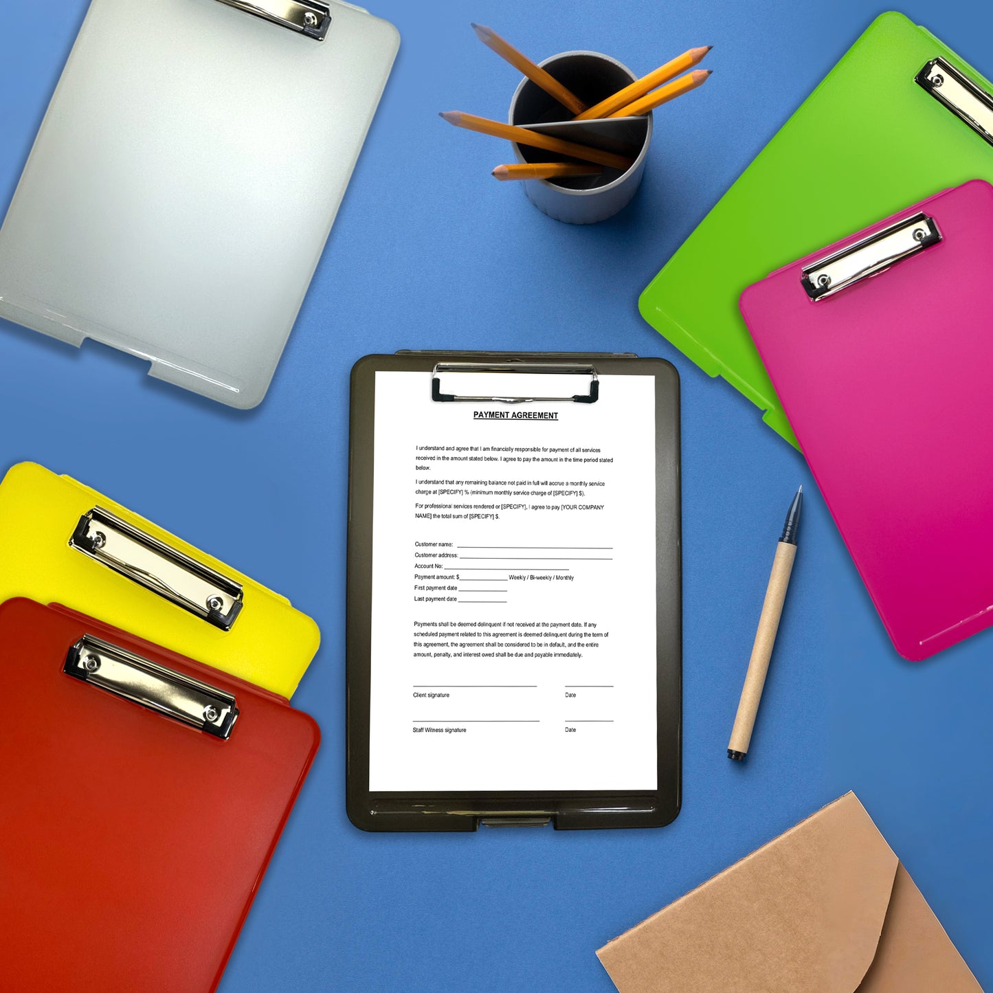 A4 Red Clipboard Box File - Storage Filing Case