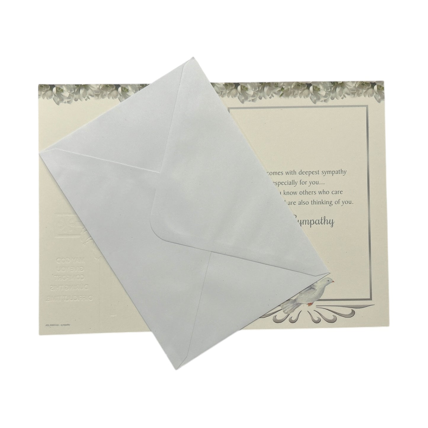 Loss Of Your Mum Dove and Cross Border Design Sympathy Card