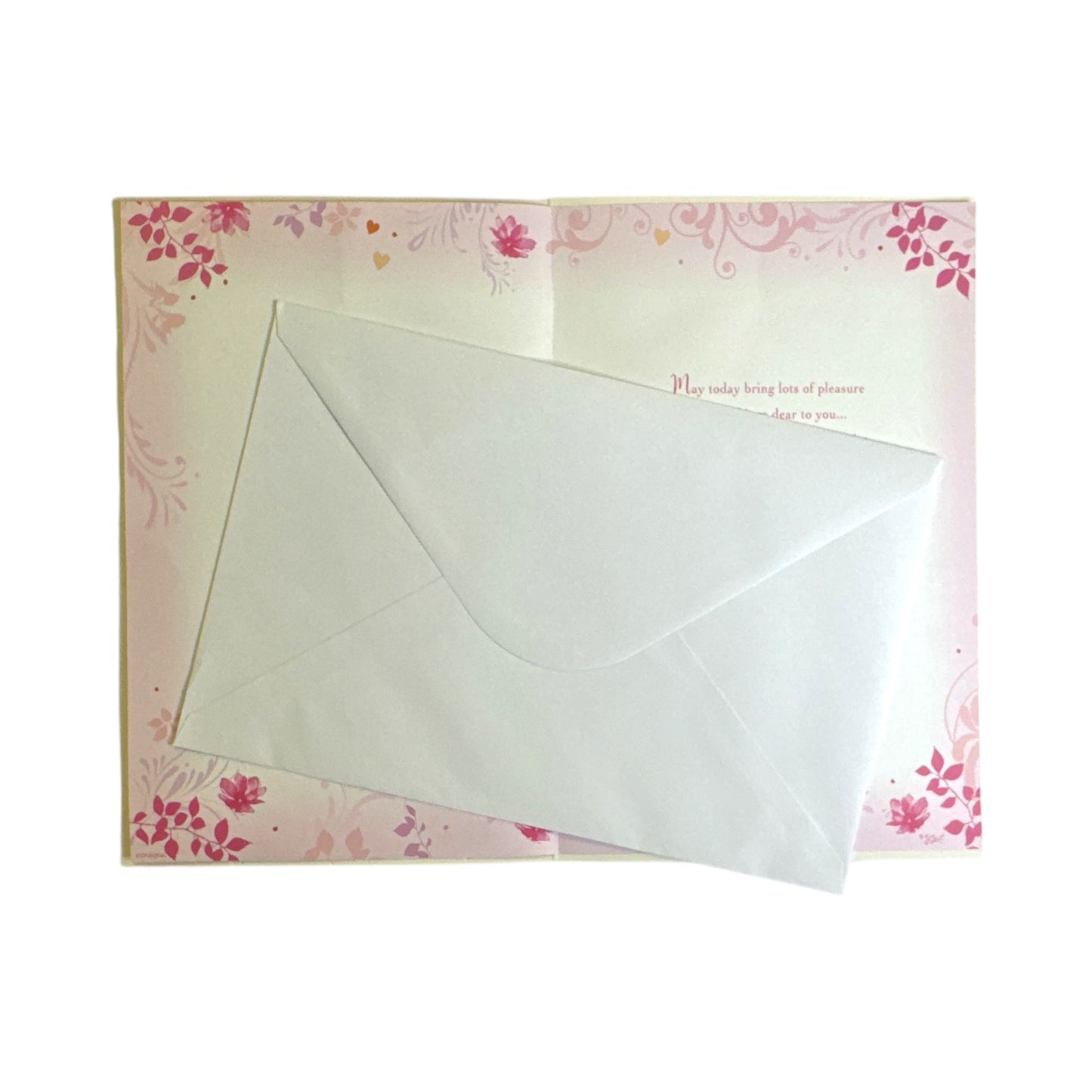 To My Wife Floral Heart With Ribbon Design Mother's Day Card