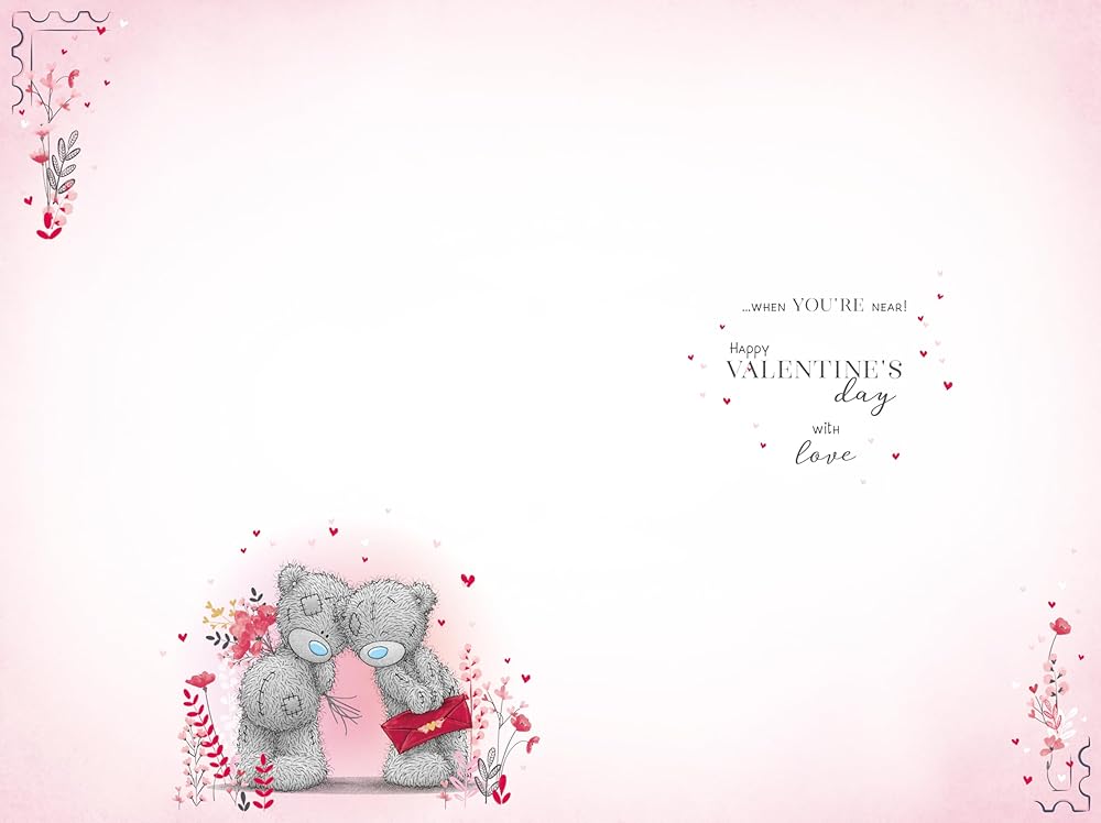 Bears Kissing Open Valentine's Day Card