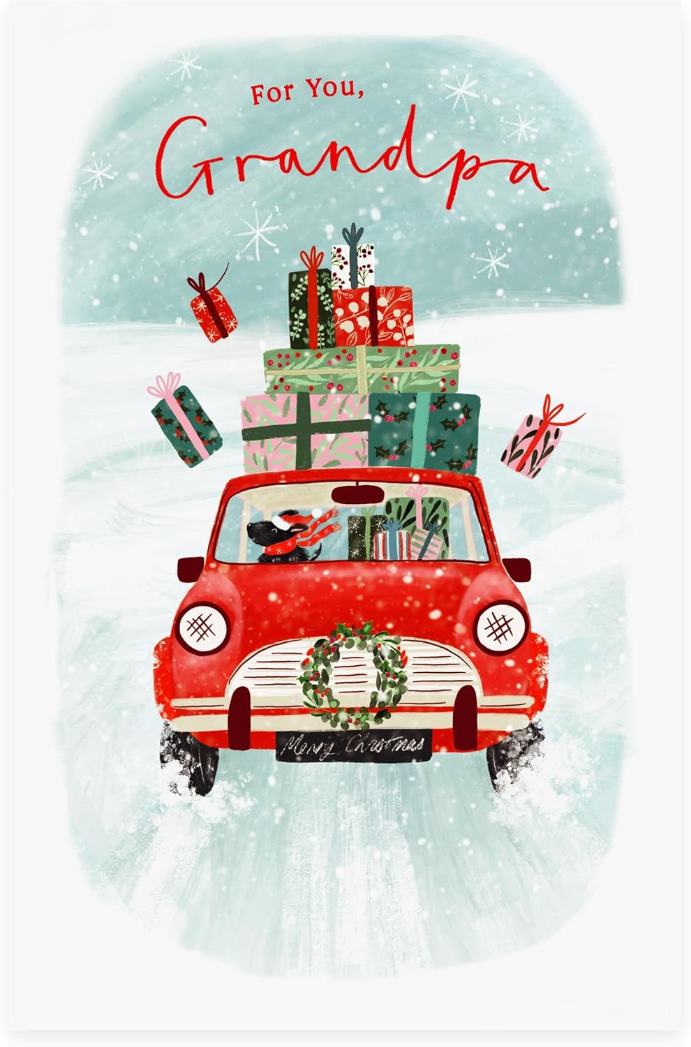 Dog Design Grandpa Christmas Card
