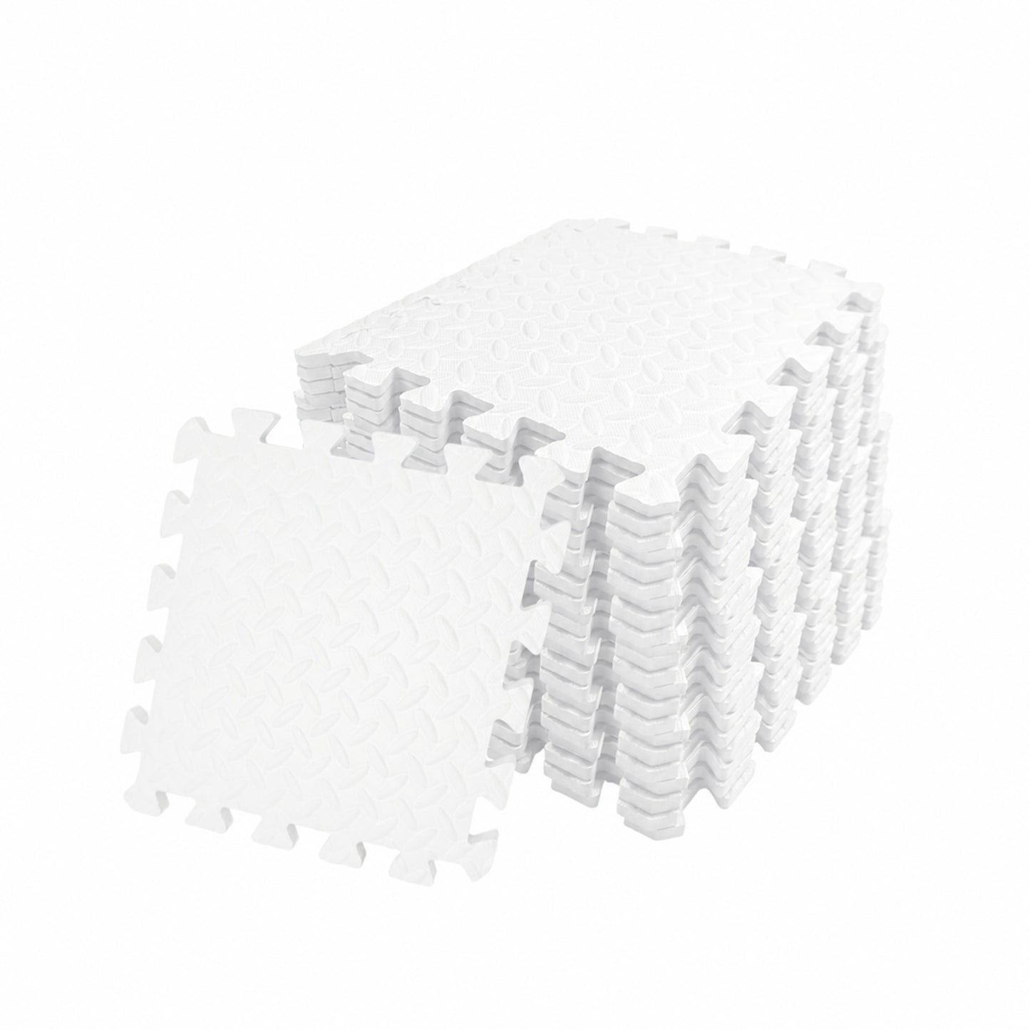 Pack of 40 30x30cm White Coloured 1cm Thick EVA Foam Mats