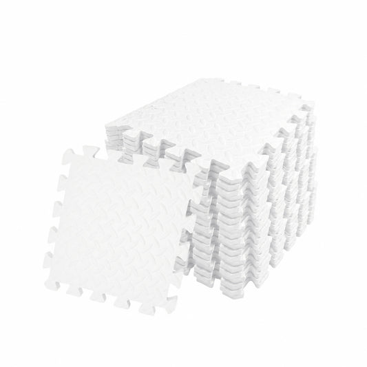 Pack of 40 30x30cm White Coloured 1cm Thick EVA Foam Mats