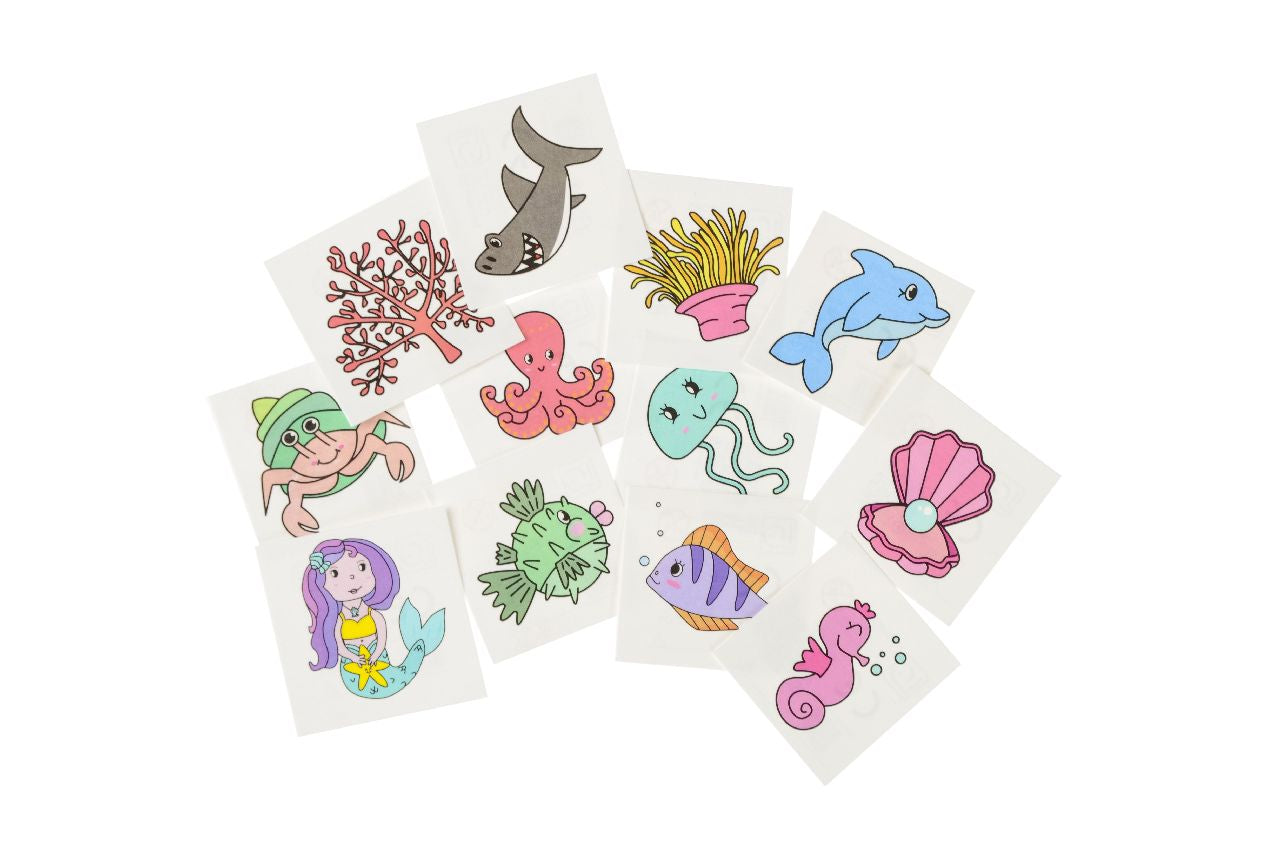 48 Pack of 12 Pieces Sea Animal Tattoos