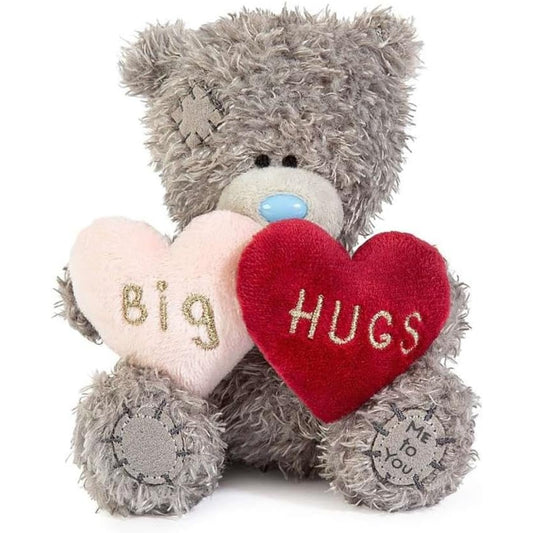 Me to You Tatty Teddy Plush 10cm High Big Hugs Bear With Padded Faux Fur Hearts Official Collection