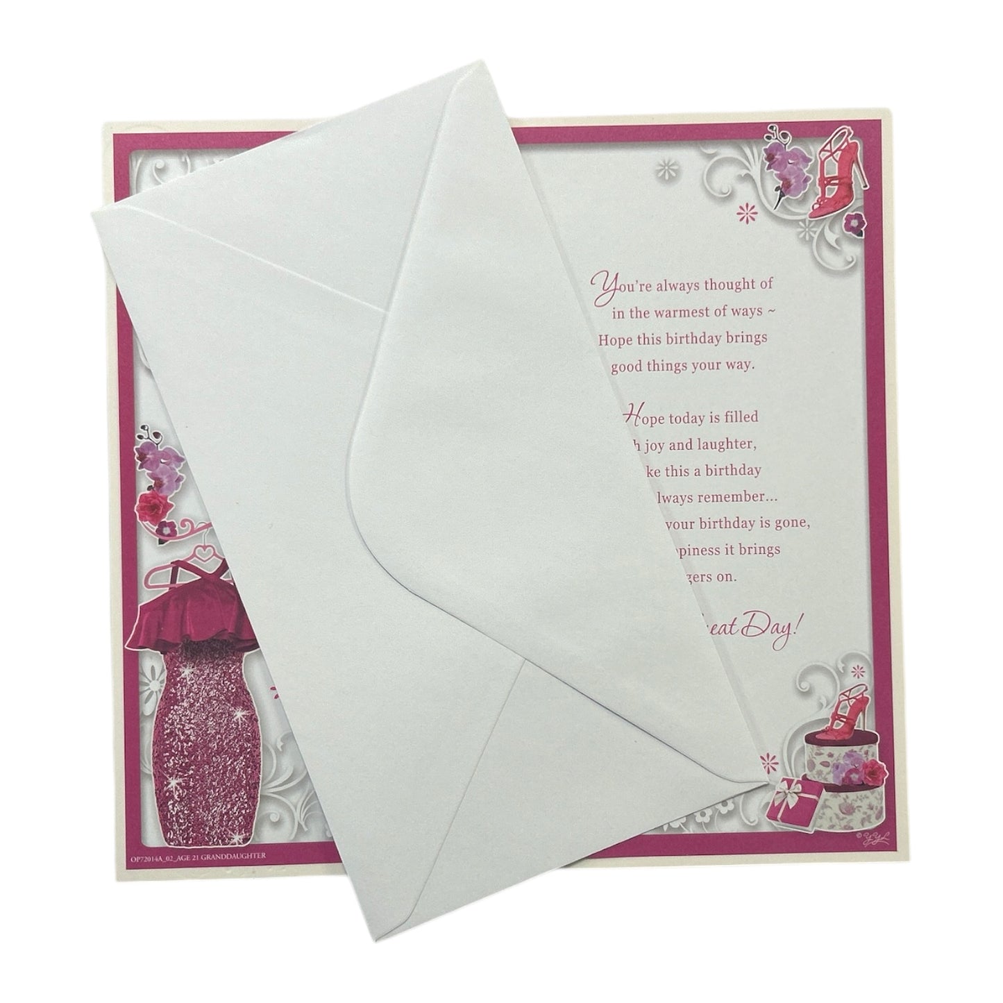 Granddaughter Age 21 Dress and Shoes Design Opacity Birthday Card
