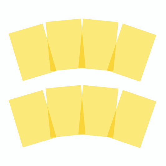 Pack of 24 A4 Plain Yellow Dyslexia Overlay Reading Sheets – PET Material, Rounded Corners