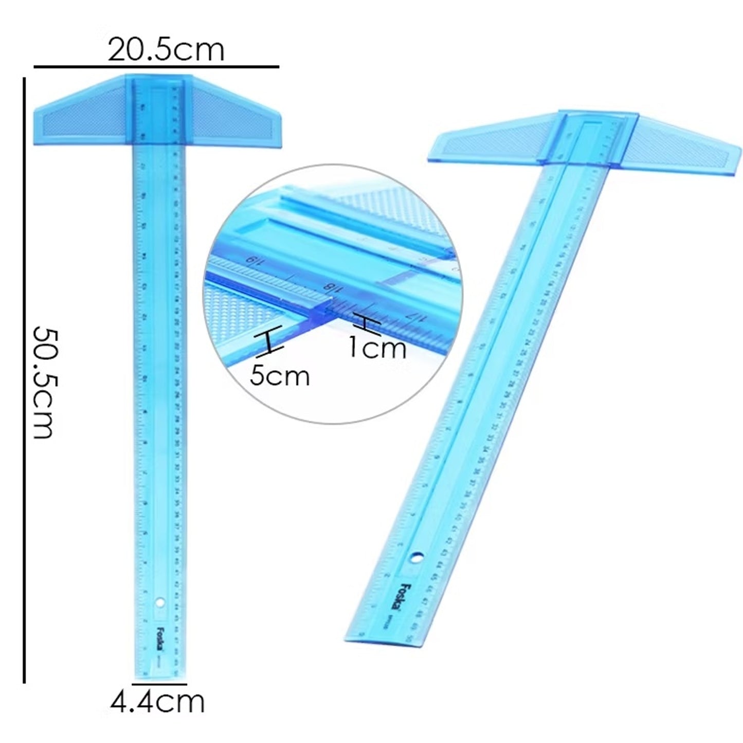 50cm T-Plastic Ruler